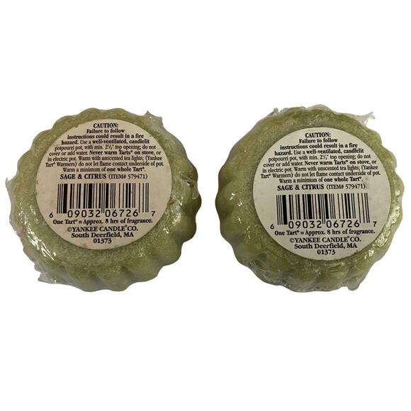 7 Yankee Candle Wax Tart Melts Sunflower Sage Snowflake Cookie Retired SEALED - Picture 7 of 12